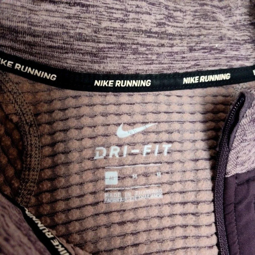 Nike Pullover Mens M Purple Therma Sphere 1/4 Zip Running Pocket Light AO2617